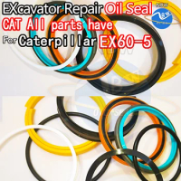 For Caterpillar EX60-5 Repair Kit Excavator Oil Seal CAT EX60 5 TRAVEL MOTOR Joystick Engine O-ring Cylinder BOOM ARM Bucket