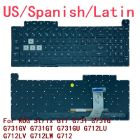 New US Spanish Latin Laptop RGB Keyboard For ASUS ROG Strix G17 G731 G731G G731GV G731GT G731GU G712LU G712LV G712LW G712