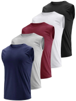 PAKET 5 PCS KAOS SINGLET YUKENSI PRIA DEWASA POLOS BAHAN COTTON KAOS DALAMAN COWOK KATUN OBLONG Hita