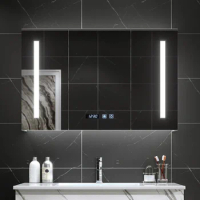 New Bathroom Smart Mirror Cabinets Wall Mounted Makeup Mirror With Defroster Vanity Storage Cabinet Bathroom Mirror With Lights