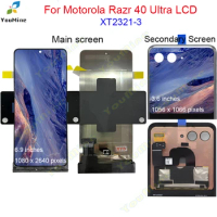 3.6" Second External LCD For Motorola Razr 40 Ultra Display Touch Screen Digitizer Assembly For Moto Razr 40Ultra LCD