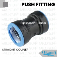 Push Fitting HDPE Straight Coupler / Sambungan HDPE Merk OKUMA