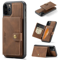 Support Wireless Charging Removable Magnetic Phone Wallet Bag Leather Back Case For APPLE iPhone 11 12 13 14 15Pro Max Xs SE2020