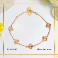 GELANG EMAS RANTAI ALHAMBRA EMAS ASLI KADAR 8K (375) KODE BLGLYT 2 SUNNIES GALLERY SERUT