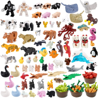 [Fun] City Animal Zoo Farm MOC Building Block Pig Chicken Sheep Crocodiles Panda Dolphin Elephant Go