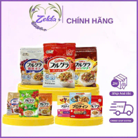 Ngũ Cốc Calbee, Ngũ Cốc Hoa Quả Nhật Bản_Ngũ cốc Calbee mix hoa quả trái cây sữa chua dùng ăn sáng.