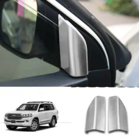 For Toyota Highlander 2015-2019 ABS silver Front triangle A-pillar L&amp;R Moulding Cover Trim Car Accessories 2pcs