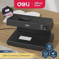 Deli Money Detector / Alat Deteksi Uang Palsu / Alat Cek Uang Palsu UV dan White Light CT980