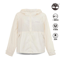 【Timberland】女款白色全拉鍊式抗紫外線外套(A66FQCM9)