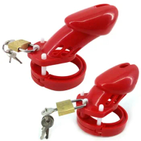 Red CB6000 CB6000S Male Chastity Cage with 5 Sizes Penis Ring Cock Cages Chastity Lock Devices Adult Toys for Men G7-3-7