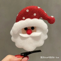 聖誕髮夾 頂夾 髮卡 髮飾（雪花聖誕帽老人-髮夾）#DADADI#Y03-03337 