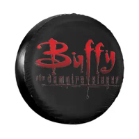 Buffy Logo Spare Tire Cover for Jeep Pajero Custom TV Show Dust-Proof Car Wheel Covers 14" 15" 16" 17" Inch