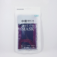 中衛醫療口罩 玩色系列 (深丹寧+炫霓紫) 成人平面