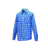 【Fit 維特】男格紋吸排保暖襯衫-寶藍色-FW1201-56(襯衫/男裝/上衣/休閒上衣)