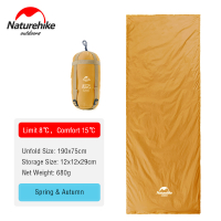 Naturehike Sleeping Bag LW180 Ultralight Waterproof Cotton Sleeping Bag Summer Hiking Camping Sleepi