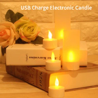 USB Charge Light Rechargeable With Flameless Chargeable LED Battery Candles