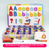Mainan Eksperimen Anak Anak: Puzzle Magnet Abjad EVA Montessori, Pendidikan Sensorik Huruf Besar dan