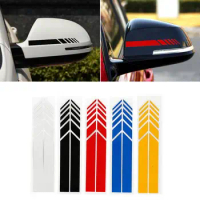 2pcs/set Car Sticker Non Fading Fashion Color Stripe Car Sticker Racing Strips Side Rear View Mirror Decor Decal Car Universal