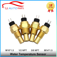Short M16*1.5 1/2 21mm 3/8 17mm NPT M14*1.5 Diesel Engine Water Temperature Sensor for VDO 98 ± 3 ℃ Alarm Universal Generator