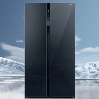 Global House TCL ตู้เย็น Side by Side ขนาด 22.3 คิว  รุ่น RT62GPSBD สี Black glass