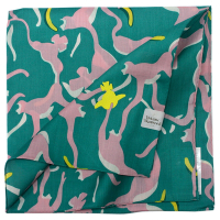 Vivienne Westwood 抽象塗鴉風格純棉帕領巾(寶石綠)