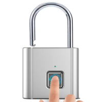 Keyless USB Charging Fingerprint Lock Smart Padlock door lock 0.2sec Unlock Portable Anti-theft Fingerprint Padlock Zinc