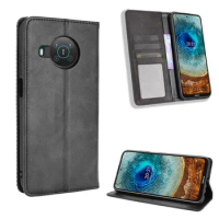 For Nokia X10 X20 Luxury Flip PU Leather Wallet Magnetic Adsorption Case For For Nokia X 10 X 20 NokiaX10 NokiaX20 Phone Bag