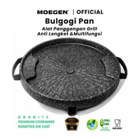 Bulgogi Pan MOEGEN 32cm Grill Panggangan BBQ Tanpa Tutup Kaca