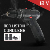 Pertukangan Taffware Bor Listrik Cordless Lithium Battery Rechargeable 12V - 88F New