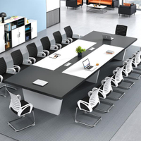 簡約現代會議桌長桌辦公桌椅組合辦公家具培訓大小型長條桌洽談桌