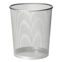Metal Wire Mesh Waste Basket Garbage Bin Trash Can For Office Home Bedroom Paper Basket Without Lid Standing Eco-friendly Round