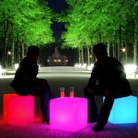 30*30*30CM LED Light Cube Stool Bar Party Event Decoration 16 Color-Changing Night Light Disco Chair LED Seat Hotal Home Lamp