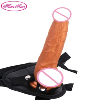 Strap On Realistic Dildo Pants For Woman Lesbian Couples Strapon Liquid Silicone Dildo Adult Sex Toy Chastity Belt Sex Products