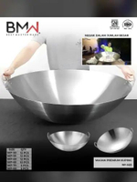 BMW WAJAN KUALI STAINLESS ANTI KARAT PENGGORENGAN JUMBO SUPER 80 CM SNI AWET KUAT TAHAN LAMA DIJAMIN