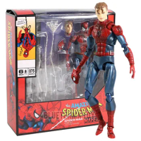 Marvel Mafex 075 Avengers Spiderman Action Figure Statue Can Change Tom Holland Face Spider Man Model Doll Toys Collection Gift
