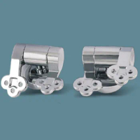 1Sets Toilet Seat Hinges Zine-alloy Hinge Flush Toilet Cover Fixing Mounting Connector for Closestool Standard Replacement Parts