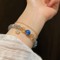 【MoonDy】包包 手鍊 水晶手鍊 手串 串珠手鍊 手環 月光石手鍊 黃水晶 水晶手串 藍晶石手珠 手鍊女