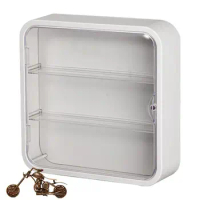 Display Case For Figures 3-Tier Figurines Dust-Proof Storage Acrylic Box Figures Display Container With Magnetic Closure For