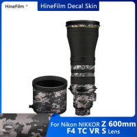 Nikkor Z600 Lens Decal Skin Z 600 F4 Wrap Cover for Nikon Z 600mm f/4 TC VR S Lens Sticker Film Anti-Scratch Protective Film