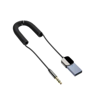 Bluetooth Aux Adapter USB To 3.5Mm Audio Aux Adapter Car Bluetooth Receiver Bluetooth 5.0 HD Call AUX Adapter