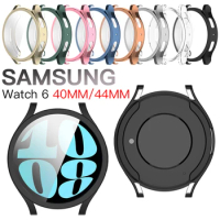 TPU Soft Protective Cover For Samsung Galaxy Watch 6 40mm 44mm Case Full Screen Protector For Samsung Galaxy Watch 4 5 40mm 44mm