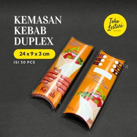 Bungkus Kebab Kertas Kraft Duplex / Tempat Kebab / Bungkus Kebab / Kemasan kebab Kertas Duplex