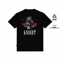 Aerostreet T Shirt The Knight Hitam Man Kaos T shirt AADAA M