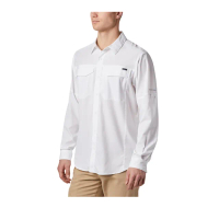 【Columbia 哥倫比亞 官方旗艦】男款-Omni-Shade UPF40快排長袖襯衫-白色(UAE15680WT / 2022年春夏商品)