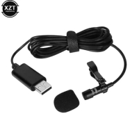 200cm Professional Mini USB Omni-Directional Stereo Mic Portable Clip-on Microphone for PC Computer Recording Chat