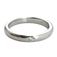 【Tiffany&amp;Co. 蒂芙尼】PT950鉑金-鑲單顆鑽FOREVER細版婚戒戒指-內直徑1.5公分(展示品)