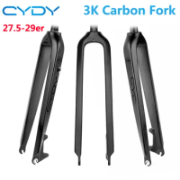 CYDY Carbon Fork Support 27.5 29 size Bicycle Fork Road MTB Bike Front Fork 29er T800 Full Carbon 3K fiber suspension PK TOSEEK