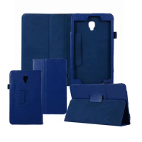Folding Litchi Stand PU Cover For Samsung Galaxy Tab A 8.0 T380 T385 Leather Case 50PCS/Lot