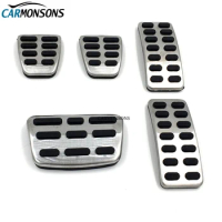 Carmonsons Stainless Steel Car Pedal Cover Pad for Hyundai Accent Solaris i20 2011-2017 MT AT Accessories Car Styling