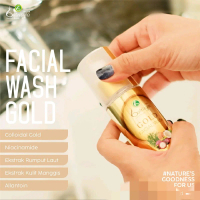 Batrisyia Facial Wash Gold - Pembersih Wajah dengan Emas Murni 24 Karat dan Bahan Herbal Alami - Per